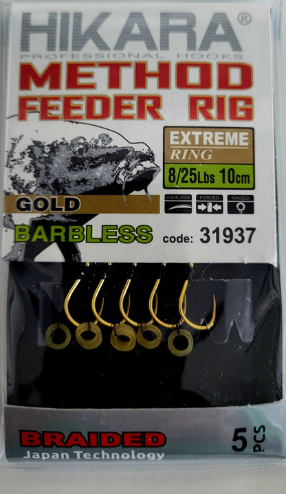 Traper HIKARA Professional Hooks Method-Feeder-Rig EXTREME RING, 5 Stck.