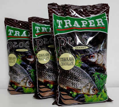 Traper Grundfutter Plötze SEKRET – Schokolade, 1 Kg