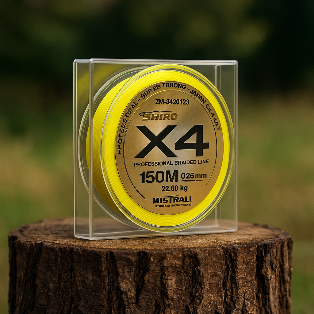Mistrall X4 Silk Geflochtene Schnur – 150 m, gelb