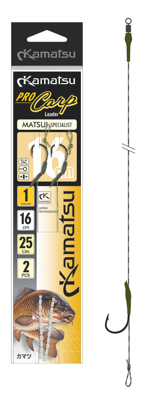 Kamatsu Pro Carp Leader – Matsui Expert 25 lbs, 20 cm (2 Stück)