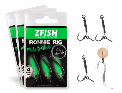 ZFISH Ronnie Rig Fertigvorfach – Hakengröße 6, 8